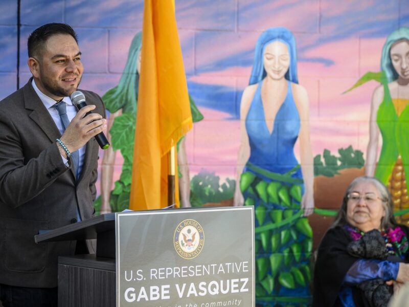 New Mexico Congressman Gabe Vasquez visited the South Valley Economic Development Center In April 2024