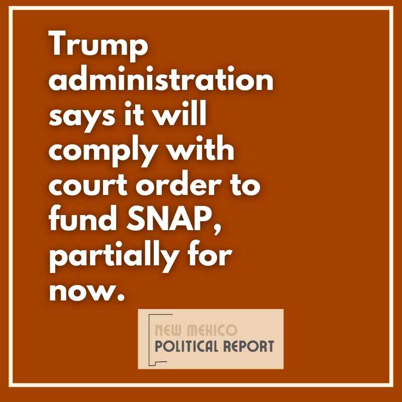Trump administration says it will comply with court order to fund SNAP, partially for now