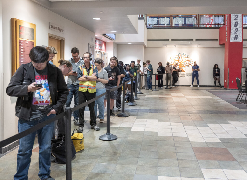 Voters at the UNM Student Union, 2025