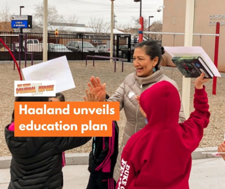 Deb Haaland, a candidate for New Mexico governor, announced a comprehensive education policy plan Wednesday aimed at improving literacy rates, expanding career training and supporting educators across the state.