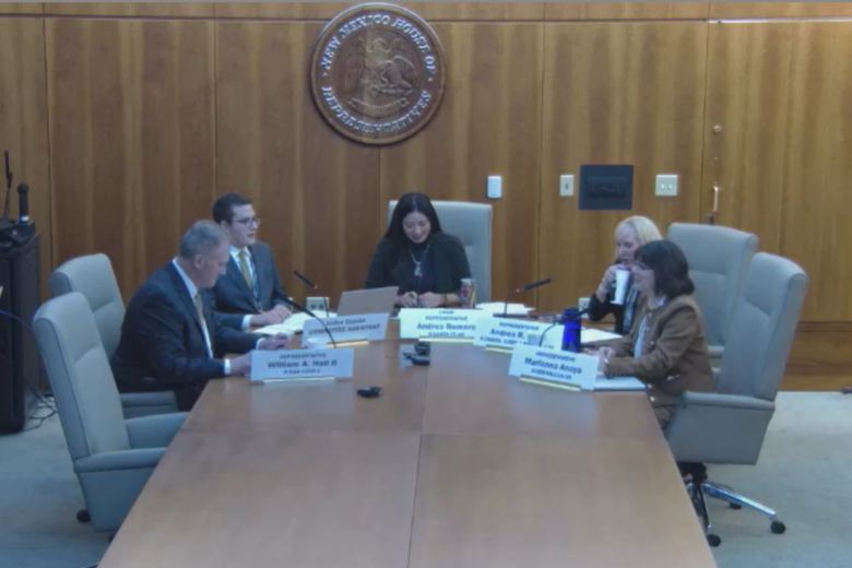 A screengrab from the New Mexico House Truth Commission February meeting.