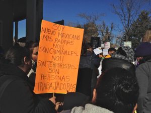 Photo from a 2015 rally opposing  the repeal of the law allowing undocumented immigrants to obtain driver's licenses. Photo by Margaret Wright.