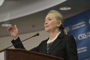 Hillary Clinton at CSIS speech in 2012. Photo by csis_er cc