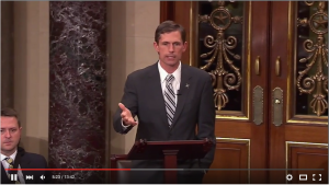 Screenshot of Senator Martin Heinrich participating in Rand Paul's filibuster over NSA data collection.