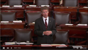 Rand Paul during a filibuster on NSA bulk data collection on May 20, 2015.
