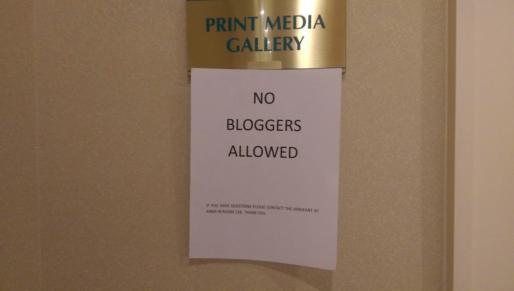 ‘No bloggers allowed’