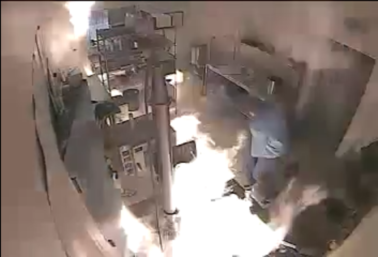 Video: Explosion rips through medical marijuana facility
