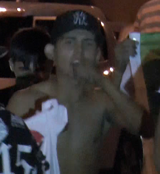 Police seeking the identity of alleged violent protester.