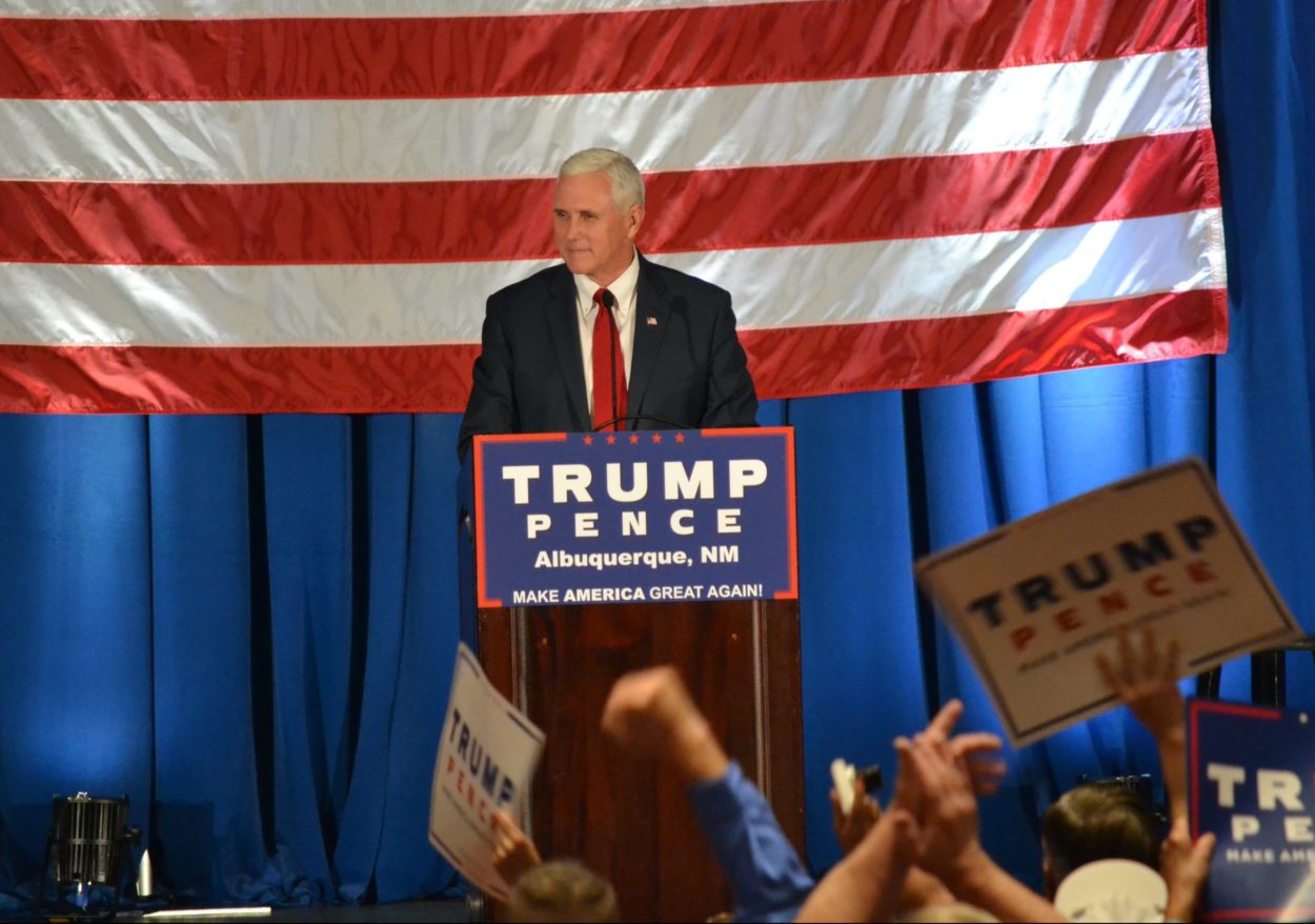 Pence defends Trump, goes after media at ABQ town hall