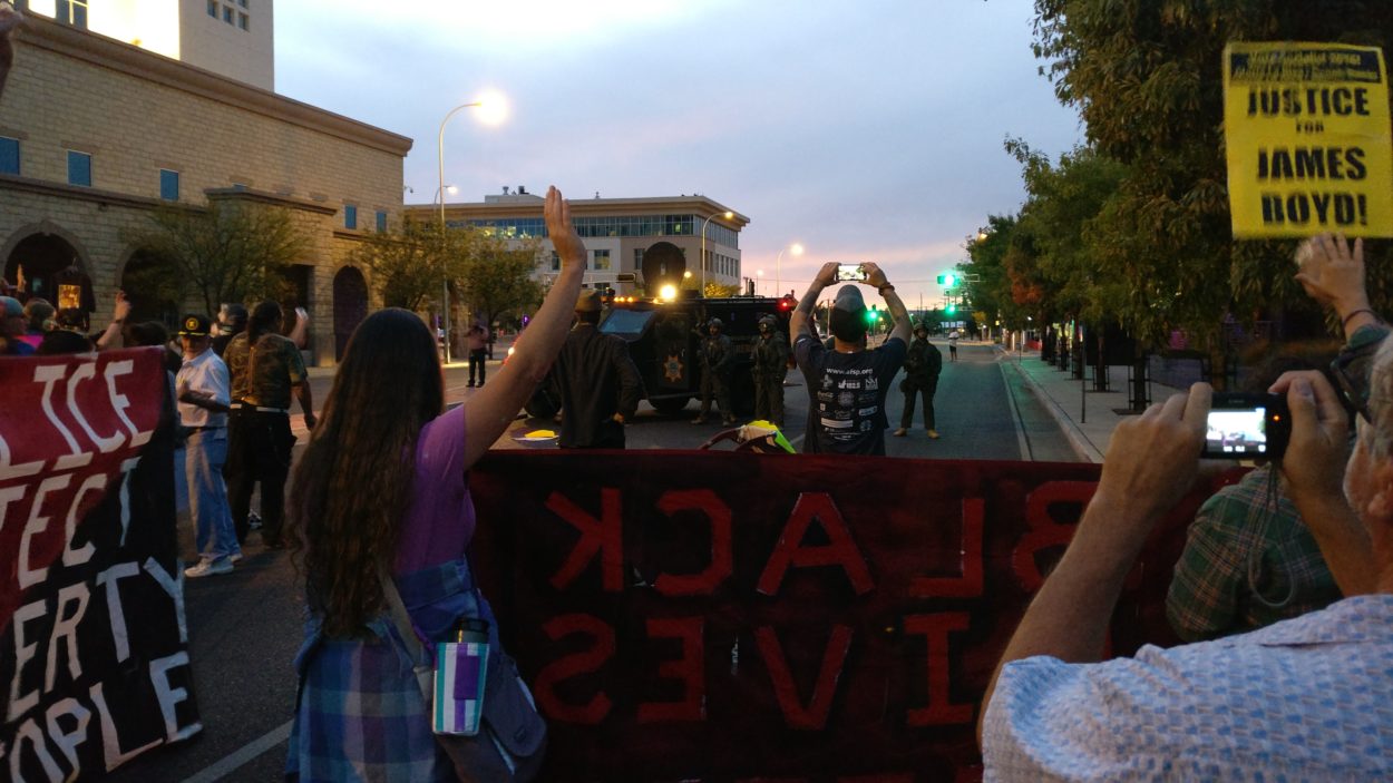 Protesters block traffic after hung jury in ex-APD officers’ trial