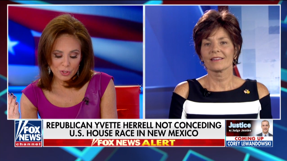 Herrell goes on Fox News to dispute vote count