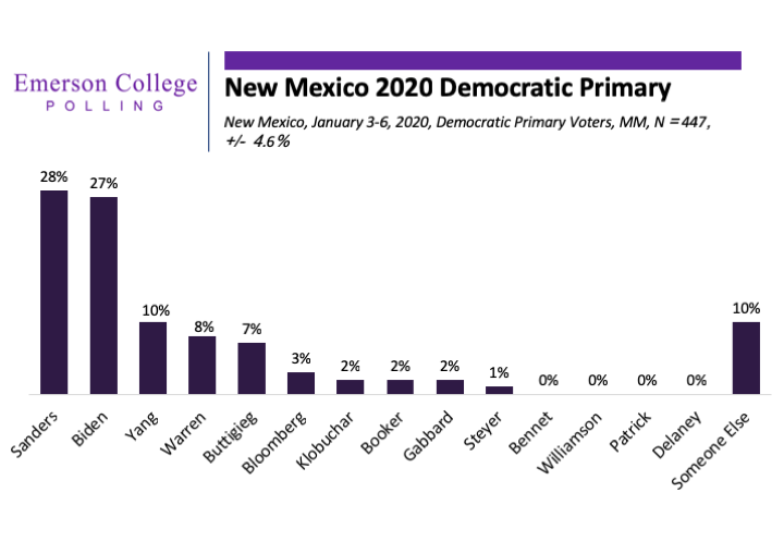 Poll: In NM, Sanders/Biden at top of Dem primary, top Dems lead Trump