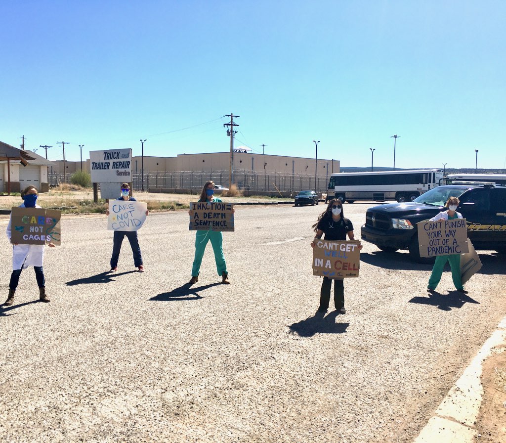 Groups rally outside Cibola County jail
