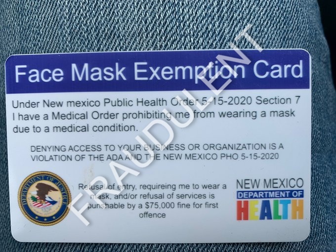 DOH warns of fake mask ‘exemption’ cards
