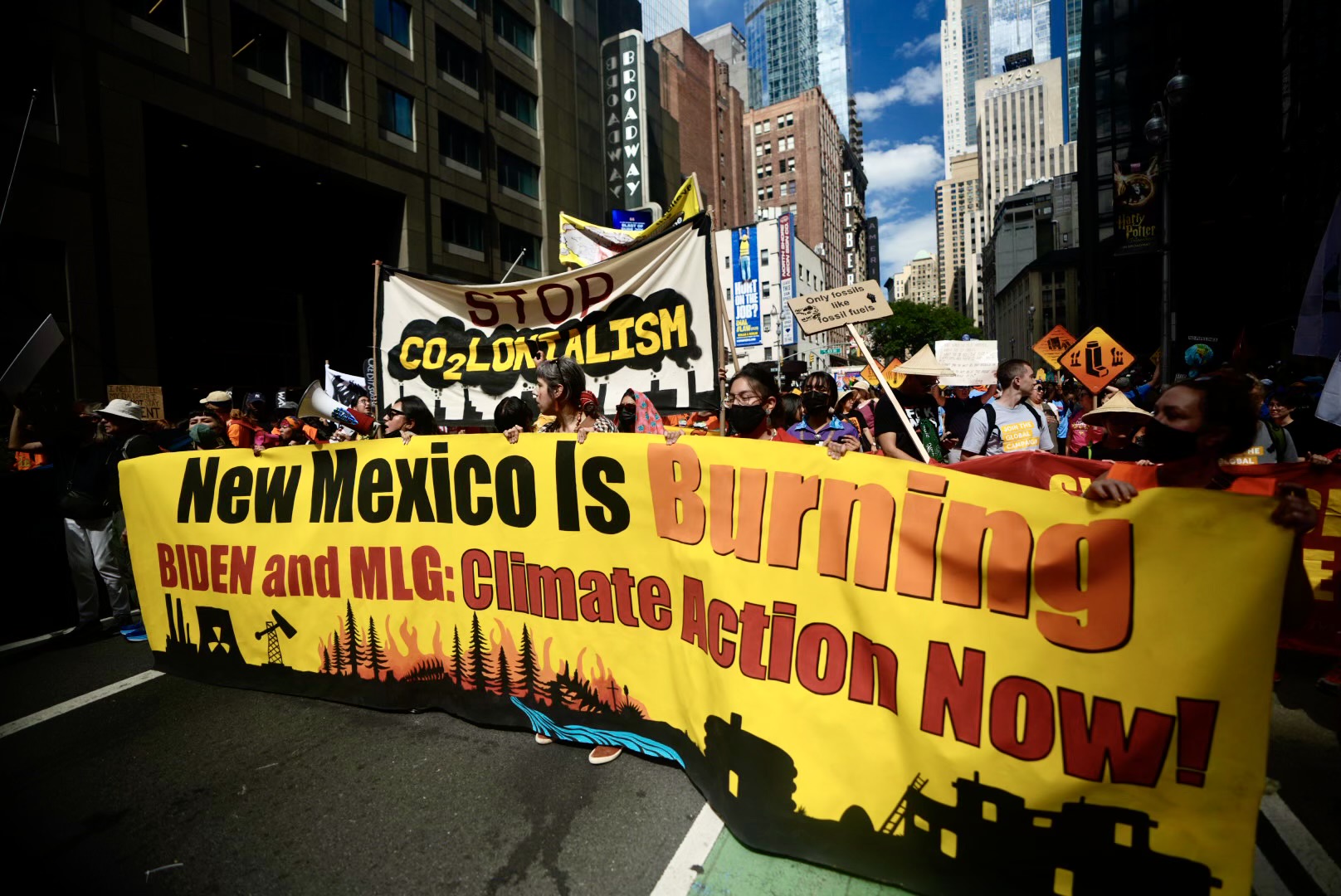 NM advocates join NYC march calling for the end of fossil fuels