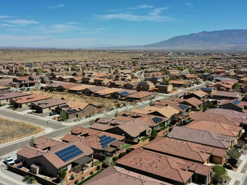 A housing subdivision being built in Albuquerque’s Northwest area off 98th street in January, 2024.