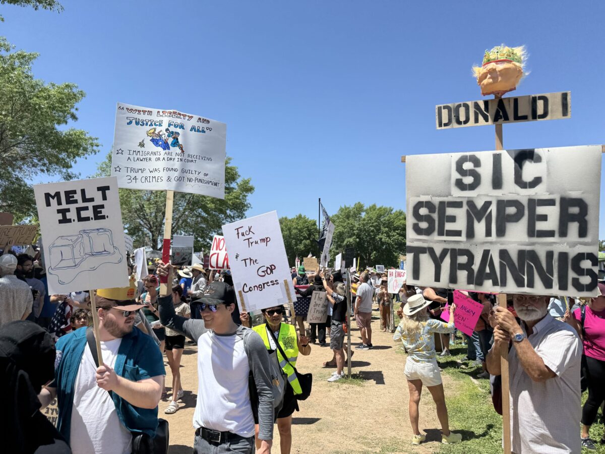 On June 14, thousands in the Albuquerque community showed up for the No Kings Rally held at Mariposa Basin Park in Taylor Ranch. This is one of thousands planned throughout the country on Saturday. Photo by Pat Davis /nm.news