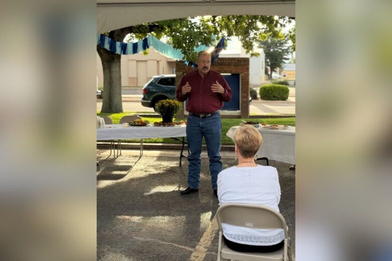New Mexico Democratic candidate for governor Sam Bregman talks during an event in Roswell Friday. (Courtesy photo)