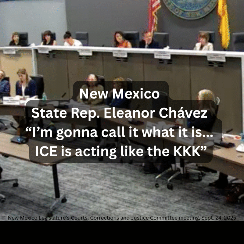 State Rep. Eleanor Chávez: “I’m gonna call it what it is… ICE is acting like the KKK”