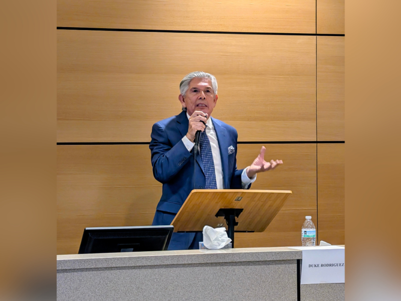 Duke Rodriguez, a Republican candidate for New Mexico governor wants to eliminate the state's gross receipts tax on retail sales entirely — and says the state can afford it right now. (Kevin Hendricks)