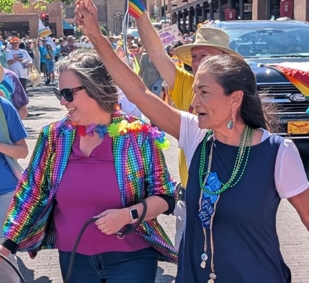 Deb Haaland and Stephanie Garcia Richard