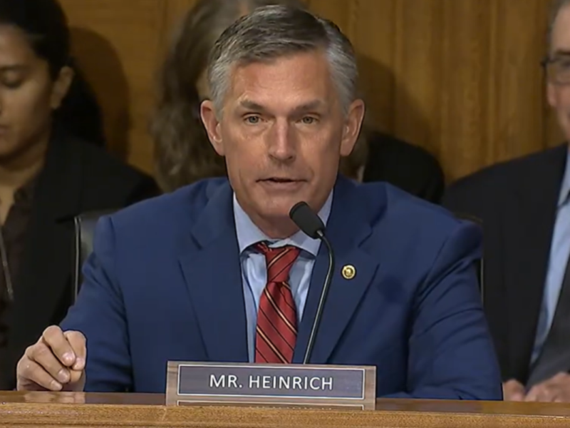 U.S. Senator Martin Heinrich (D-N.M.) pressed Jay Clayton, U.S. Attorney for the Southern District of New York and nominee to be the Director of National Intelligence (DNI), on the U.S. Department of Justice’s (DOJ) refusal to provide evidence related to Jeffrey Epsein’s alleged crimes at Zorro Ranch in New Mexico to the New Mexico Attorney General.