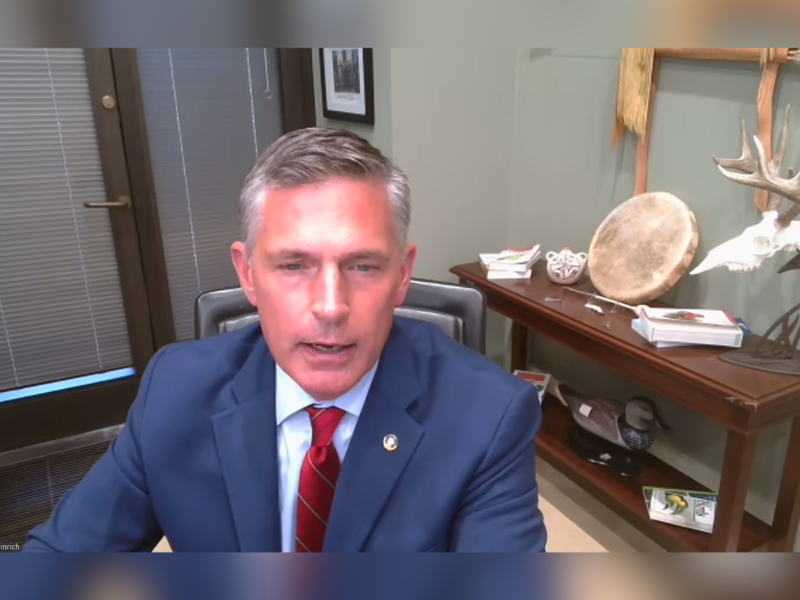 Sen. Martin Heinrich speaks during a press conference Wednesday.