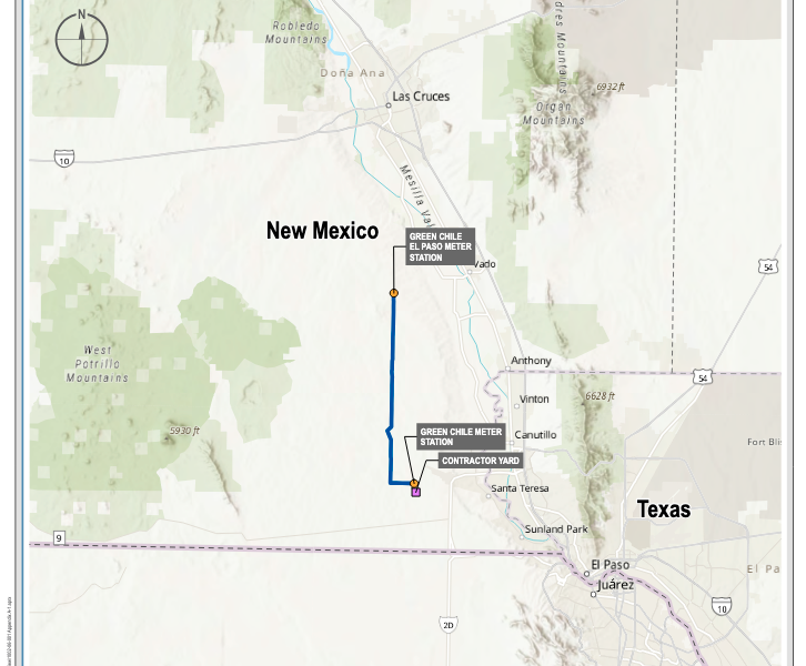 A map of the proposed pipeline Energy Transfer submitted in its early 2026 application to the U.S. Federal Energy Regulatory Commission. (Photo courtesy of FERC)